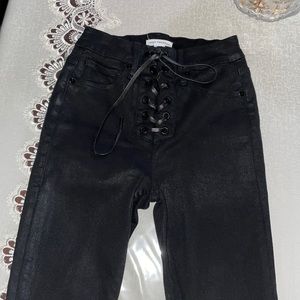 Good American Lace up  black Jeans